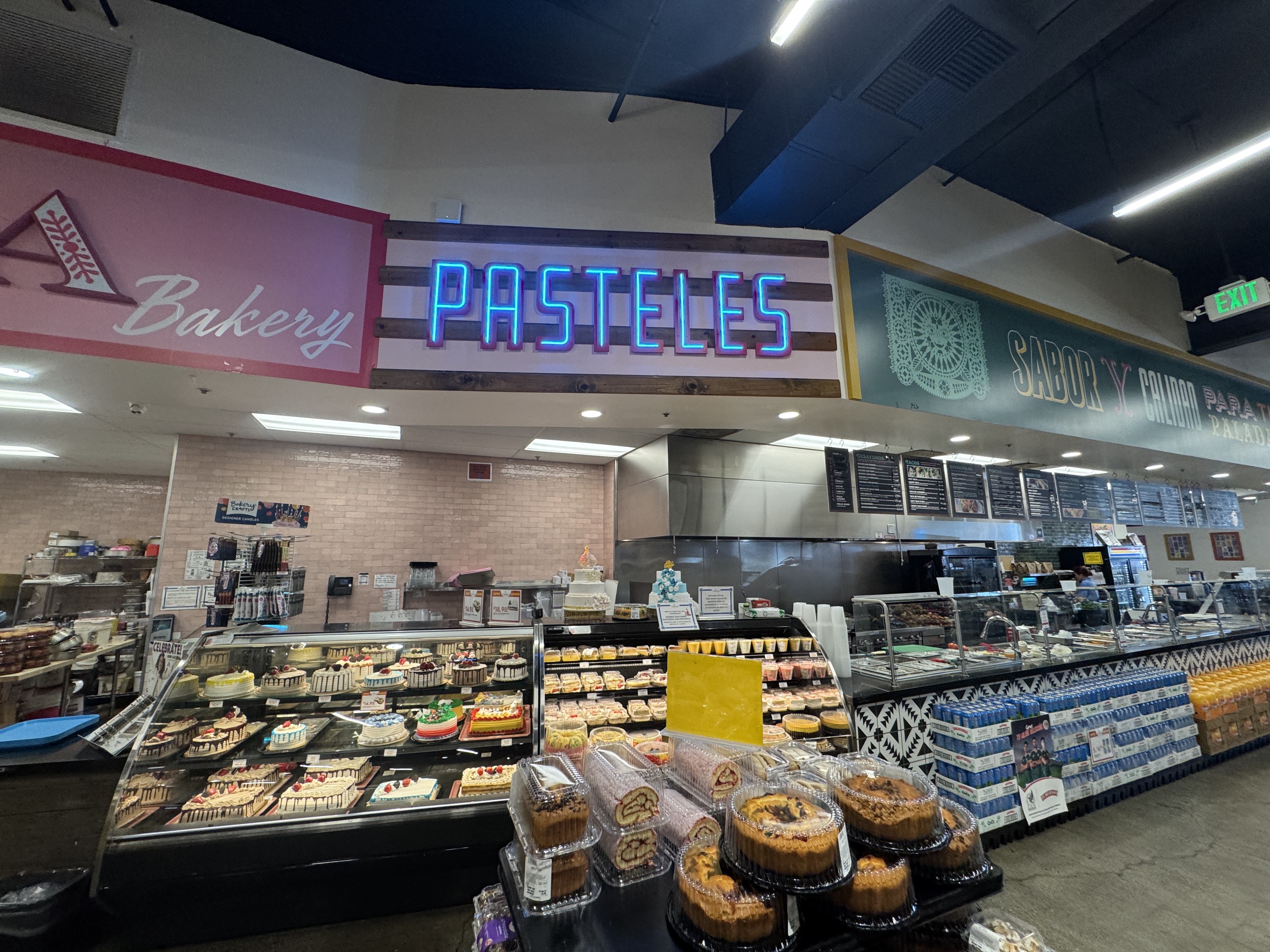 Pasteles neon sign