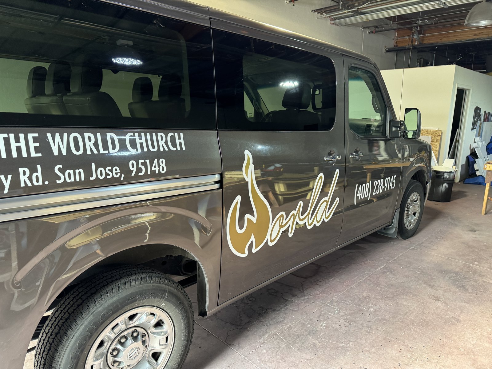 The World Church van graphics