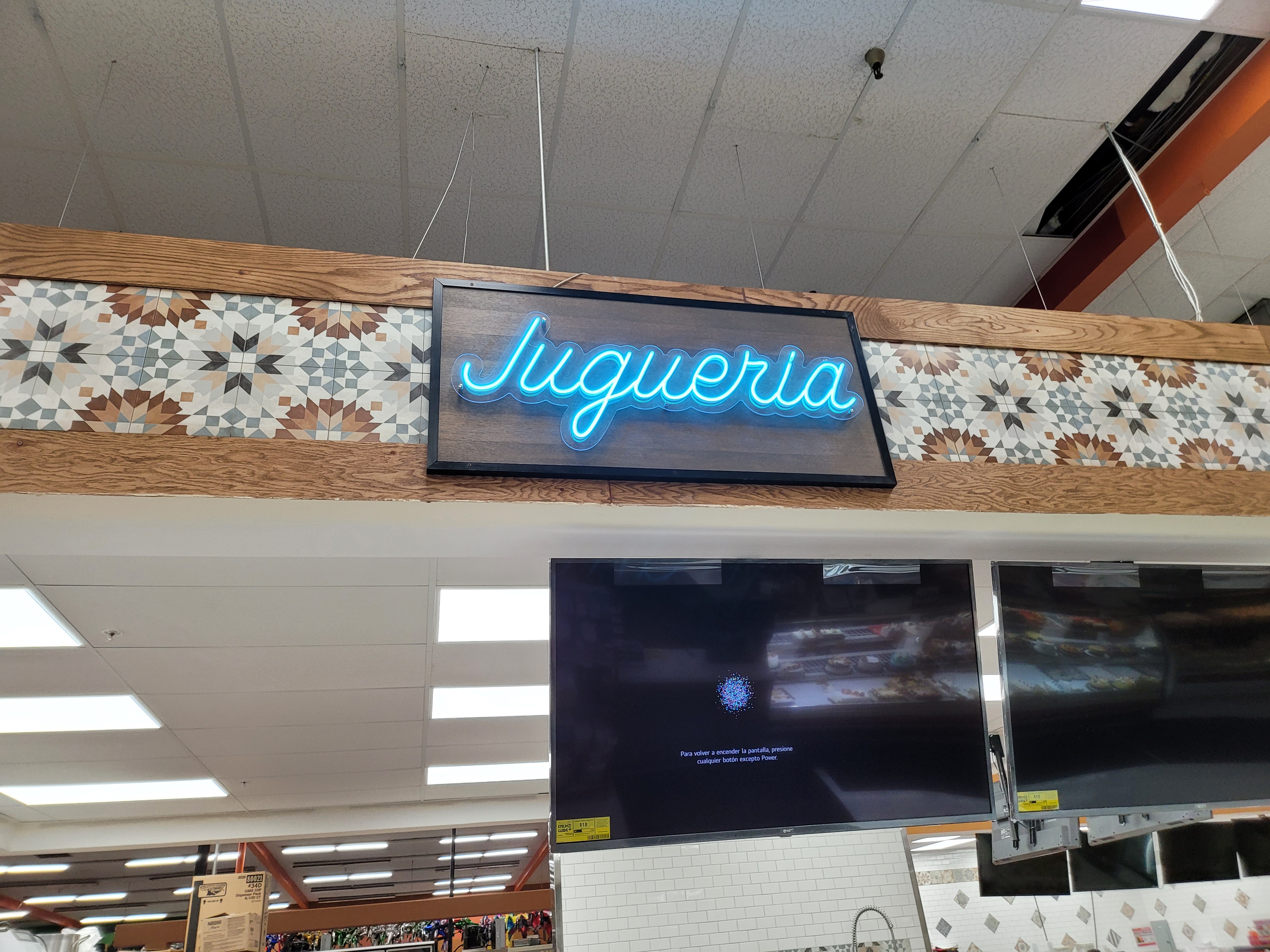 Juguería neon sign