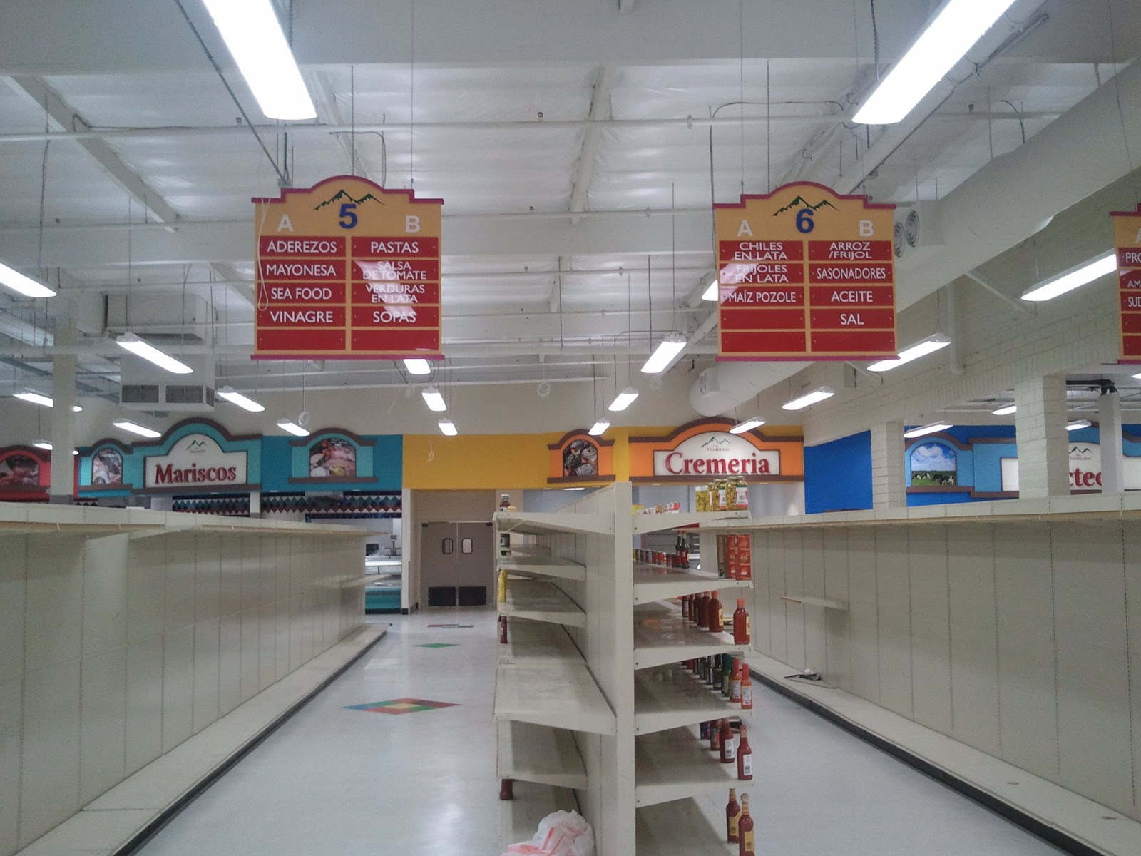 Hanging aisle markers full department system