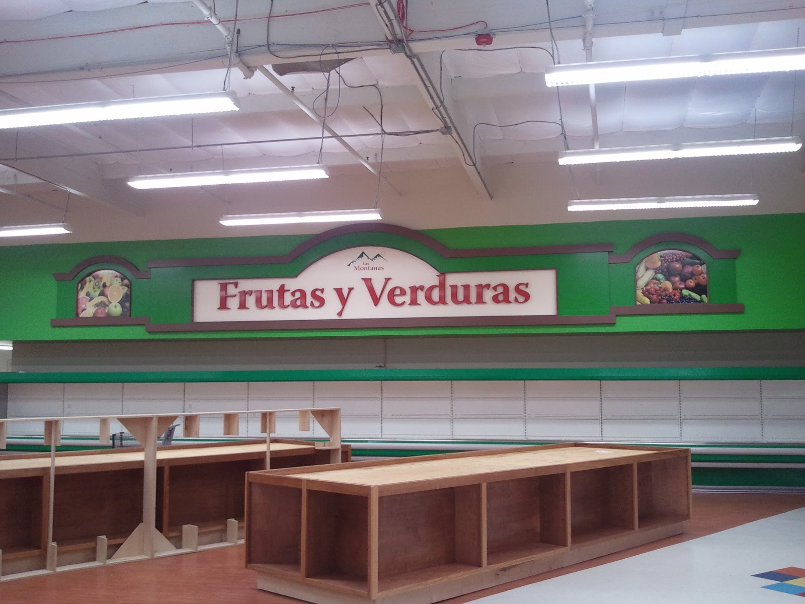 Frutas y Verduras illuminated arch lightbox