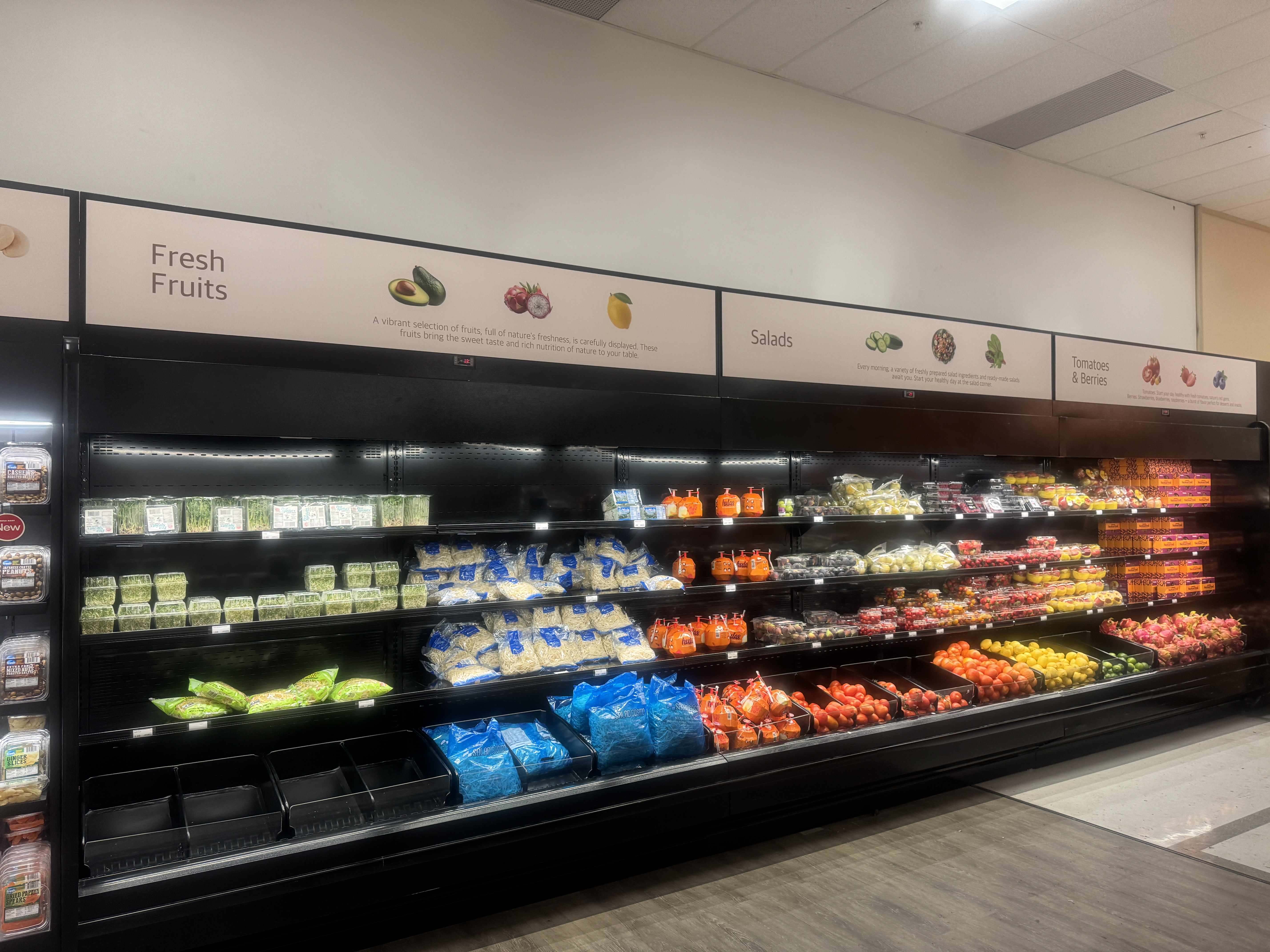 Fresh Fruits refrigerated case header