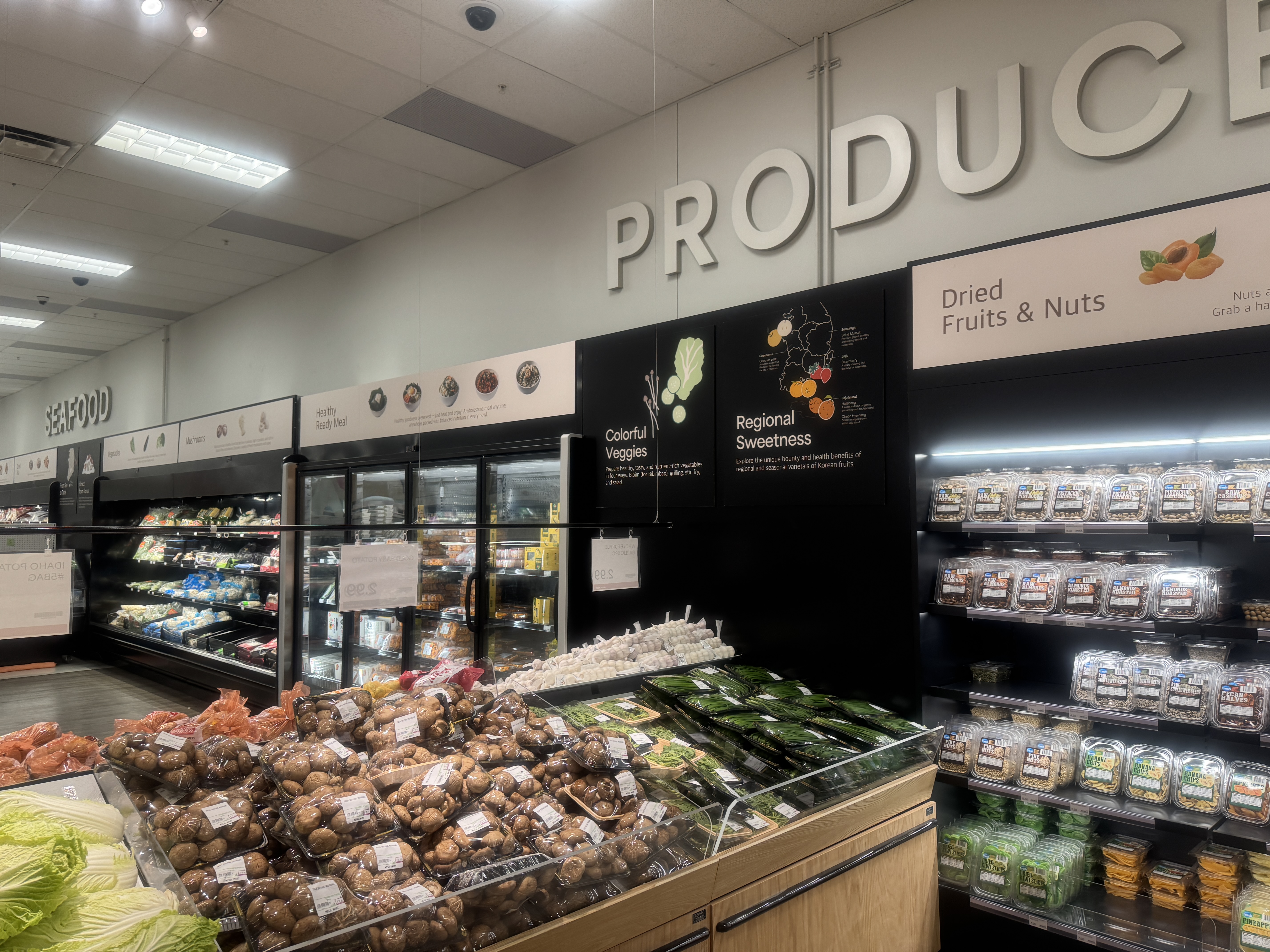Produce and Seafood dimensional letters