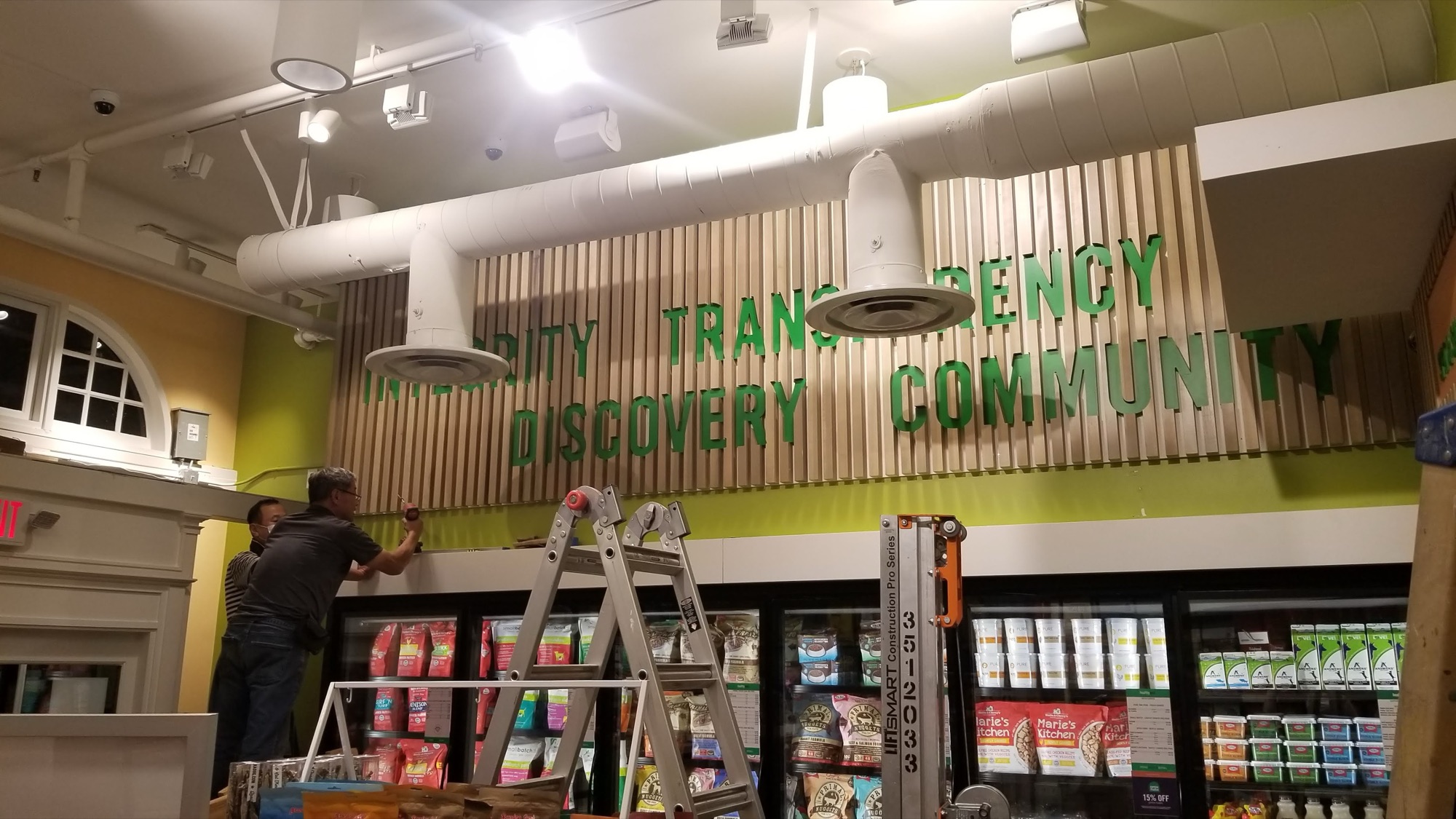 Interior installation for Healthy Spot in Berkeley